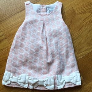 Tahari Baby Pink & White waffle cotton dress